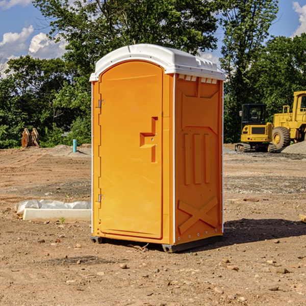 how often are the porta potties cleaned and serviced during a rental period in Blanco